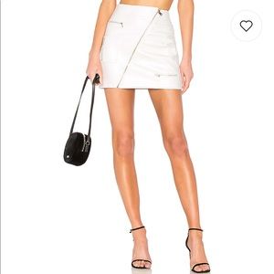 Courtney I AM GIA small white leather skirt